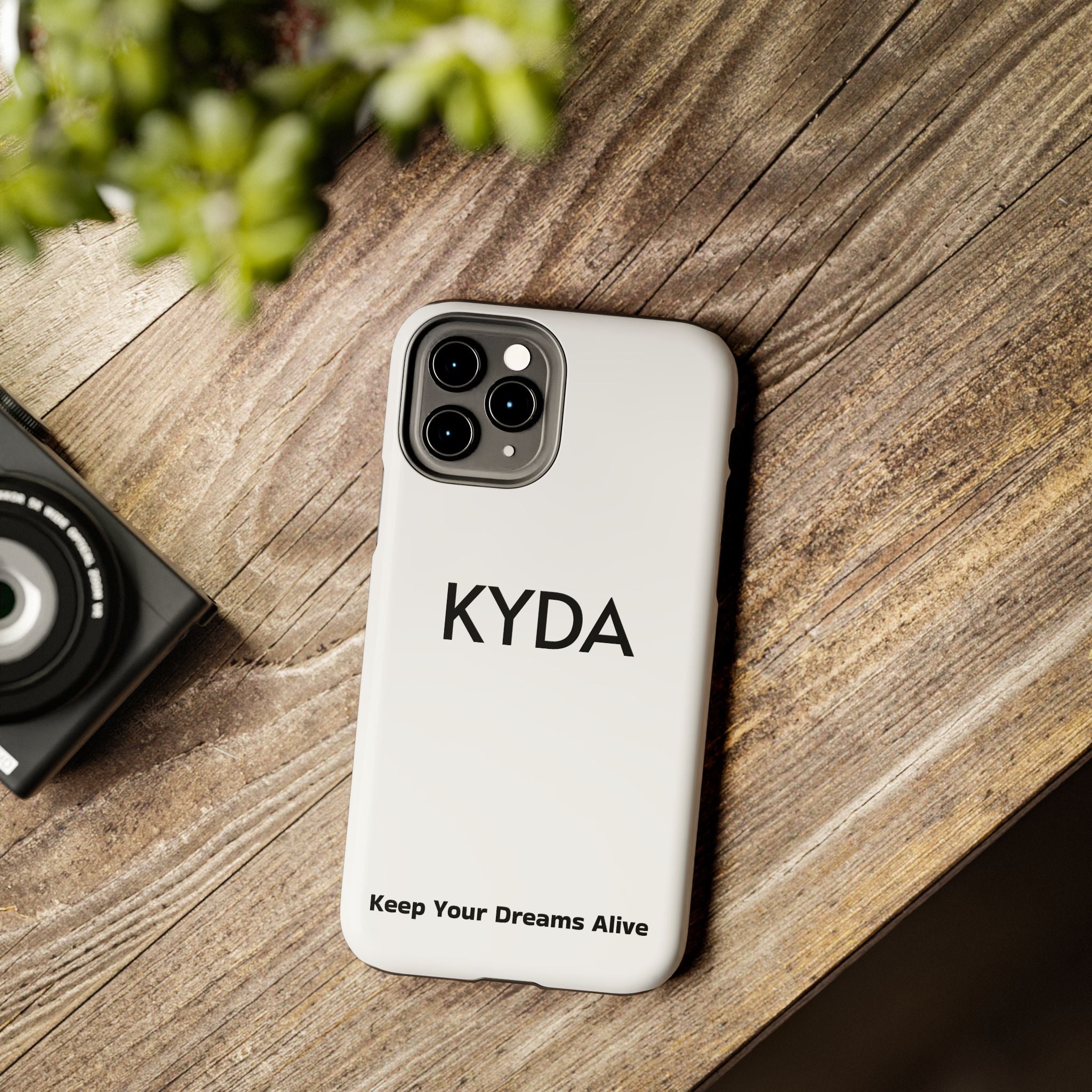 Copy of Copy of KYDA minimalist name phone case | Tough Phone Case, black typographic design