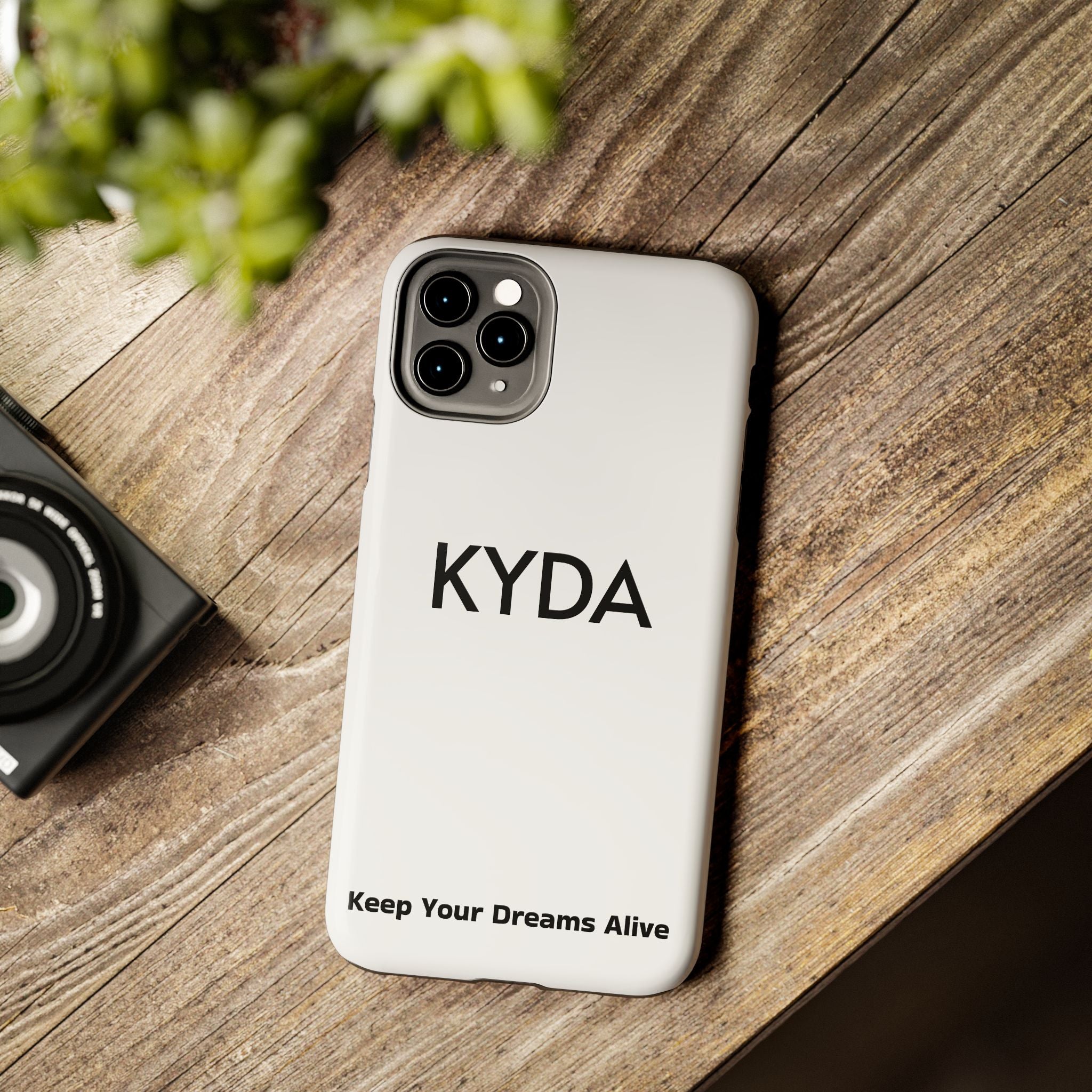 Copy of Copy of KYDA minimalist name phone case | Tough Phone Case, black typographic design