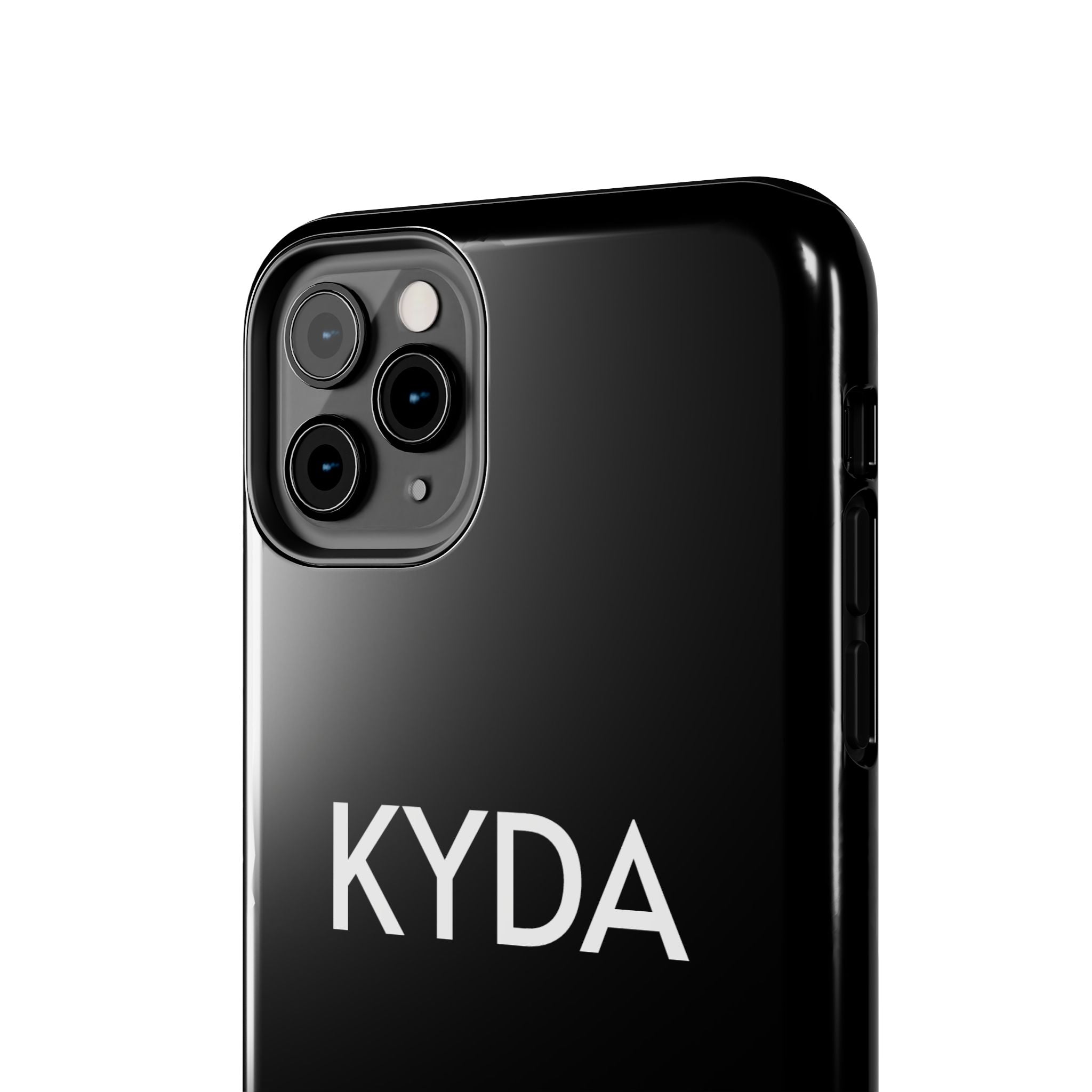 KYDA minimalist name phone case | Tough Phone Case, black typographic design