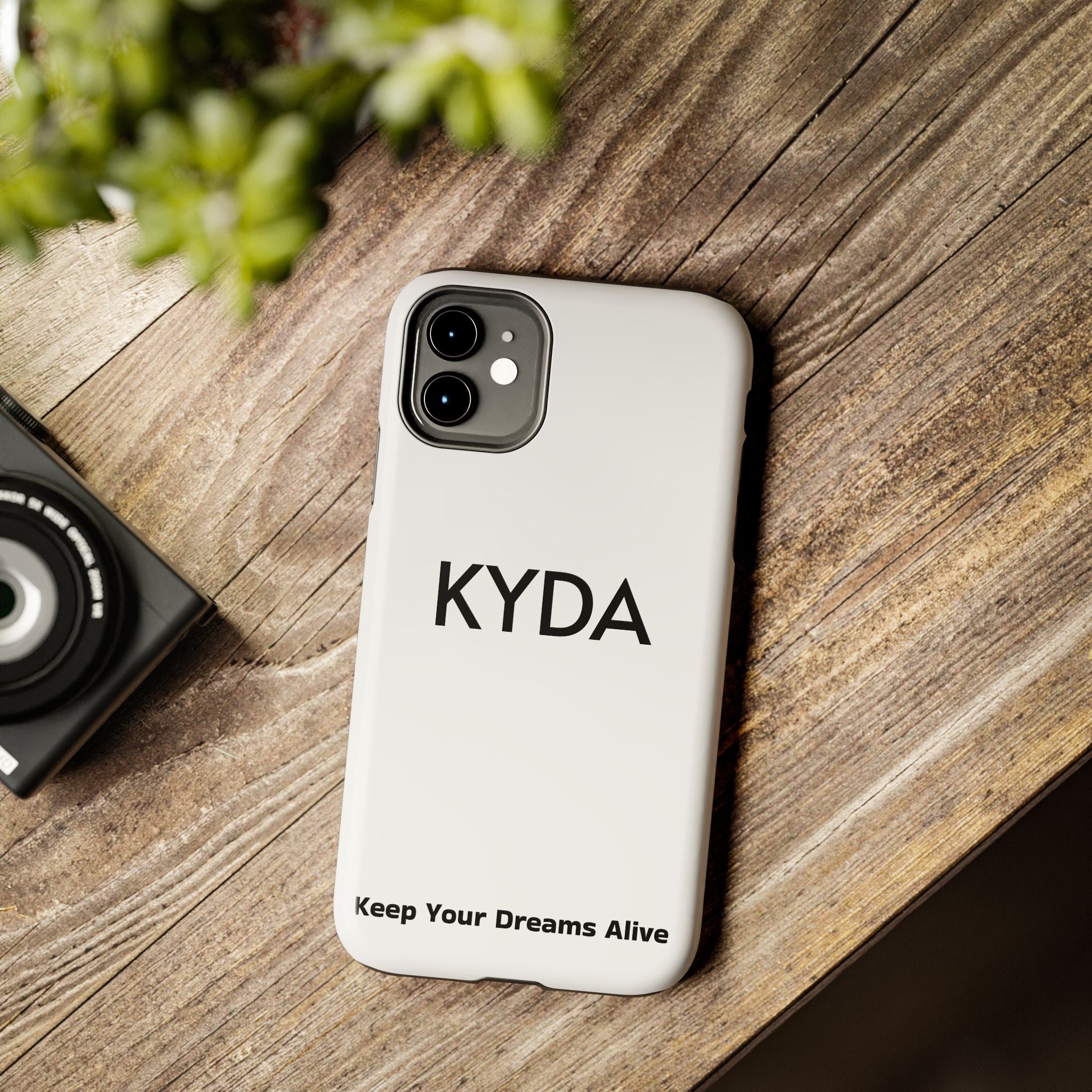Copy of Copy of KYDA minimalist name phone case | Tough Phone Case, black typographic design