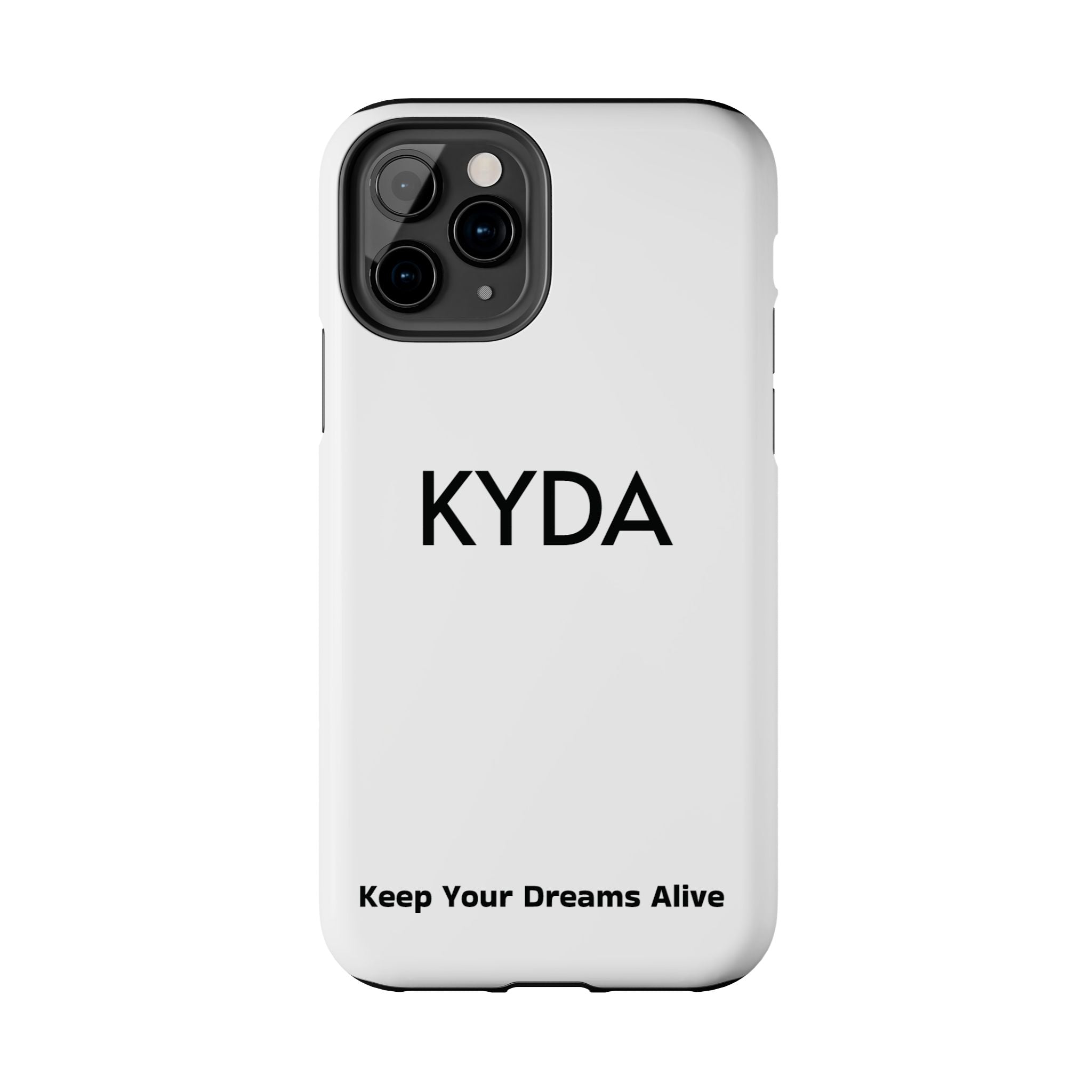 Copy of Copy of KYDA minimalist name phone case | Tough Phone Case, black typographic design