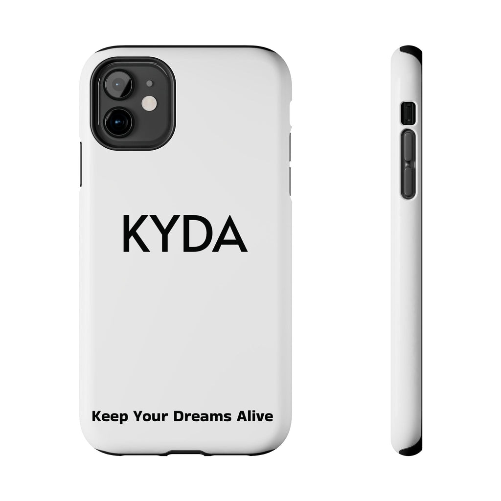 Copy of Copy of KYDA minimalist name phone case | Tough Phone Case, black typographic design
