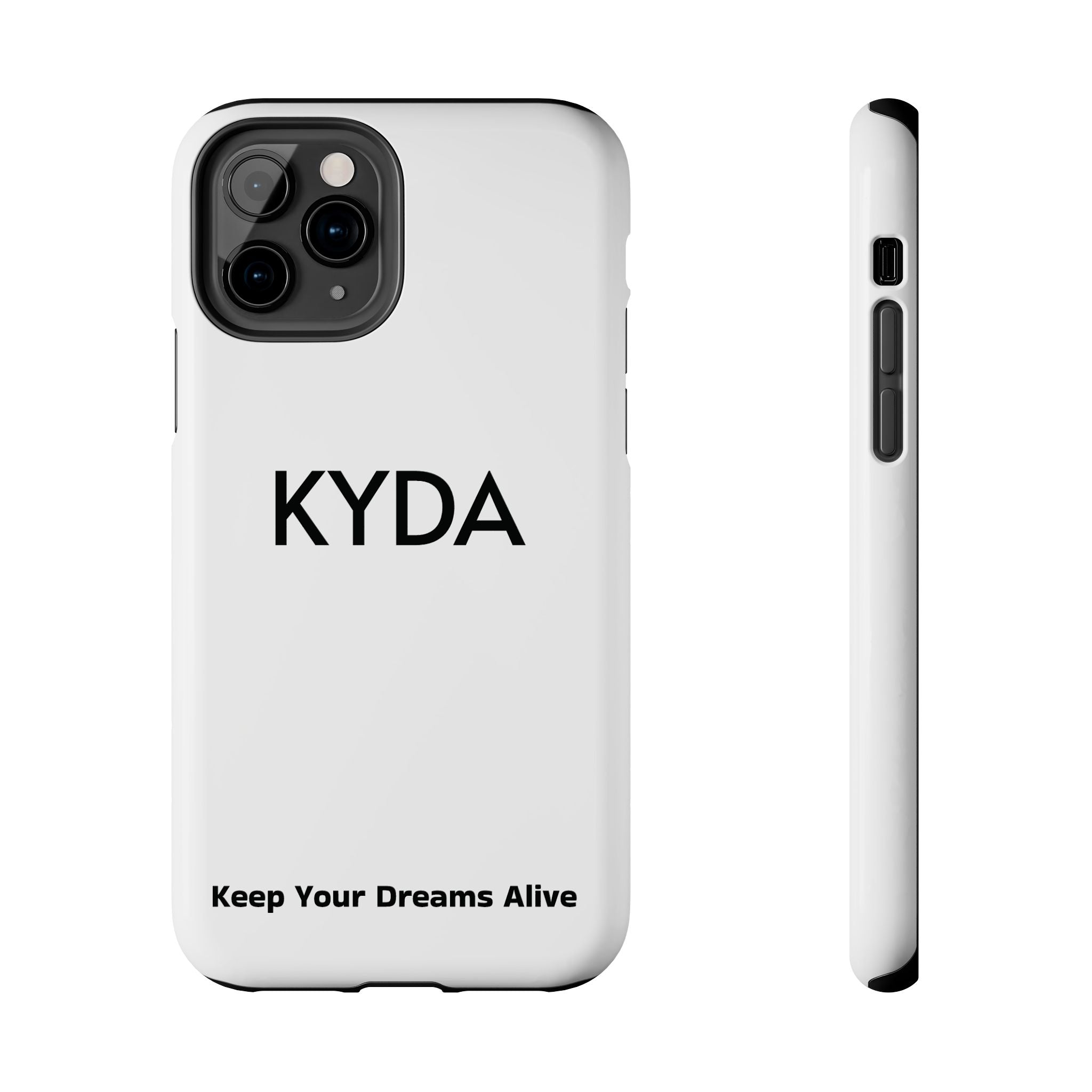Copy of Copy of KYDA minimalist name phone case | Tough Phone Case, black typographic design