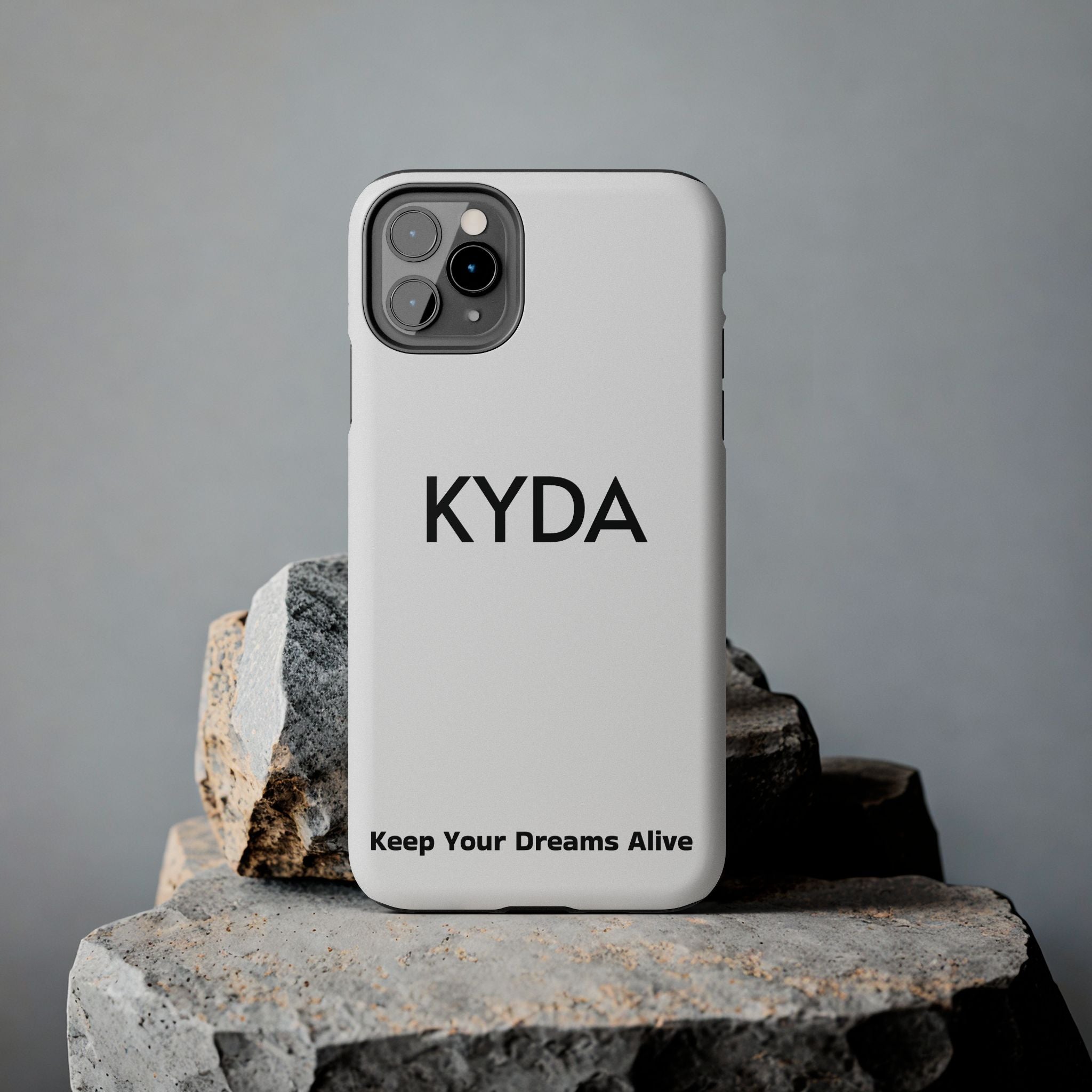 Copy of Copy of KYDA minimalist name phone case | Tough Phone Case, black typographic design