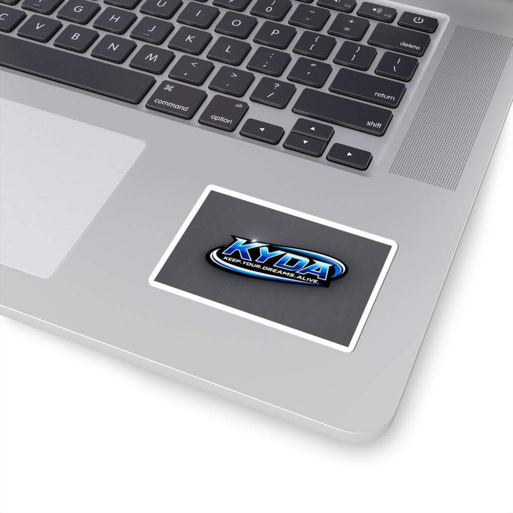 KYDA Script Sticker — Black Cursive Kiss-Cut Laptop Decal