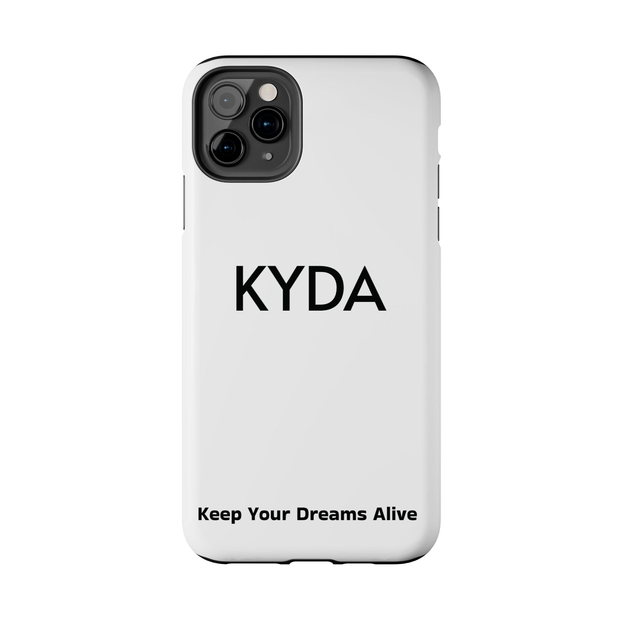 Copy of Copy of KYDA minimalist name phone case | Tough Phone Case, black typographic design