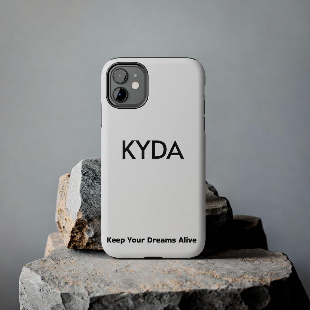Copy of Copy of KYDA minimalist name phone case | Tough Phone Case, black typographic design